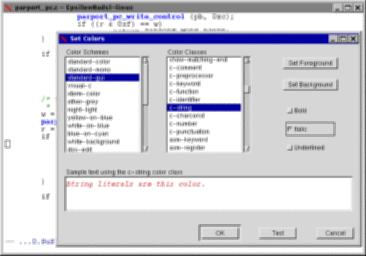 The Unix set-color dialog.